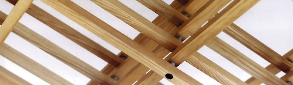 Detail of Concertina bookcase